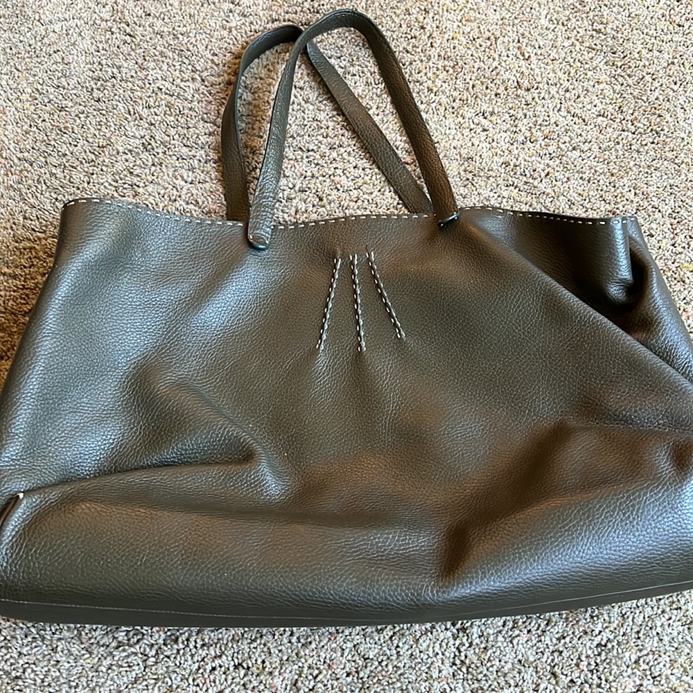 Carrie Forbes olive green shoulders bag Size L made in Italy